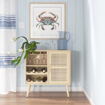 Beachy bar store cabinet